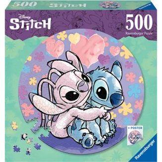 Disney Stitch - Puzzle - Stitch & Angel Rond